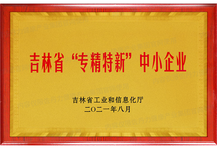 佐丹力健康产业集团荣获吉林省专精特新中小企业